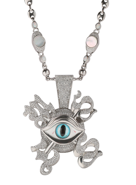 抖音同款荷鲁斯之眼吊坠项链挂坠百搭潮流mac ova seas联名款旋转