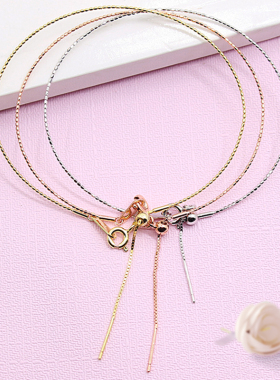 diy可调节进口珠子穿心伸缩手圈