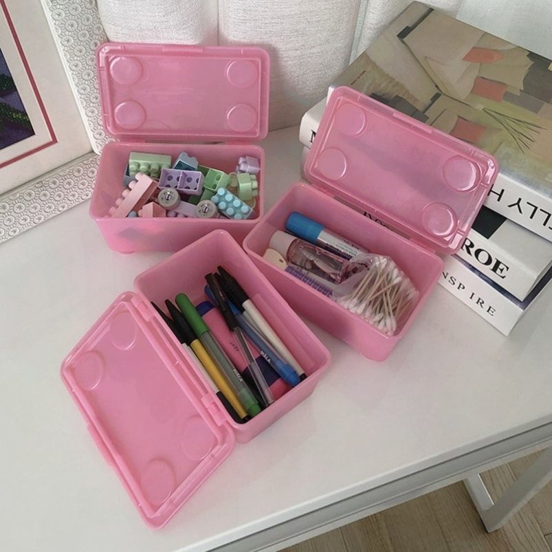 桌面收纳盒 附盖 杂物整理盒 塑料玩具厨房储物小物件,收纳整理,桌面收纳盒,淘宝优惠券,粉丝福利购,淘宝优惠卷