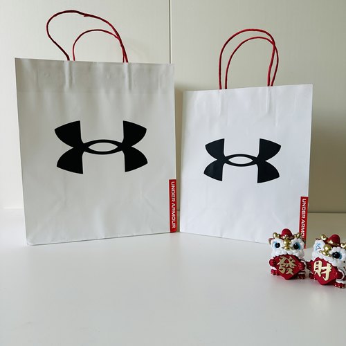 专柜正品安德玛牛皮纸袋手提袋鞋服购物袋礼品袋