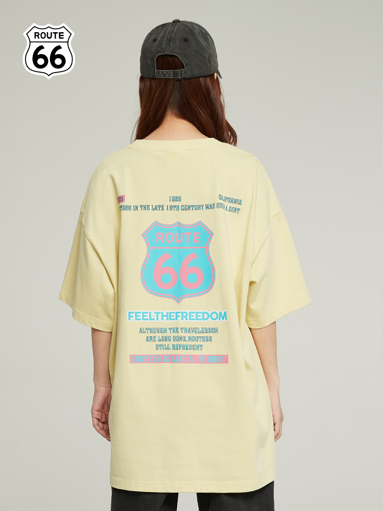 ROUTE66春夏季情侣装潮牌美式复