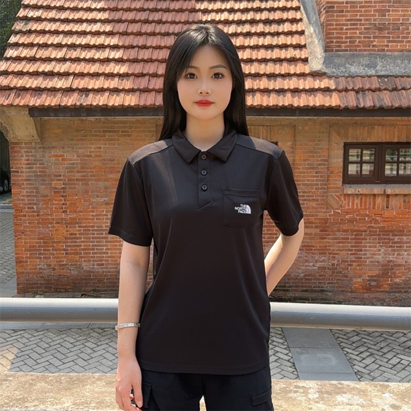 北面男款戶外休閑純棉運動polo衫