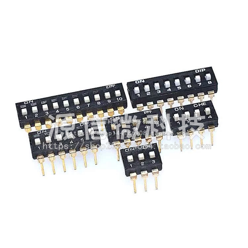 黑色直插 拨码开关 KI 01 2 3 4 5 6 8 位 P 2.54mm 编码拨动开关