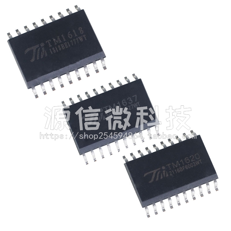 TM1618 TM1620 TM1620B TM1637贴片SOP18/20 LED数码管驱动芯片-封面