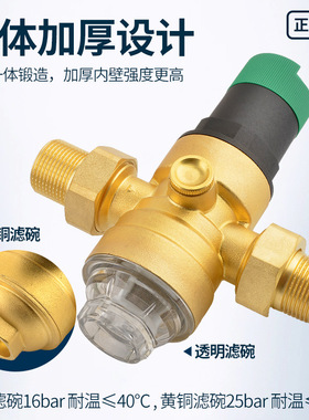 可调式降恒压水净化器d06f减压阀家用自来水调压阀外丝6分稳压阀