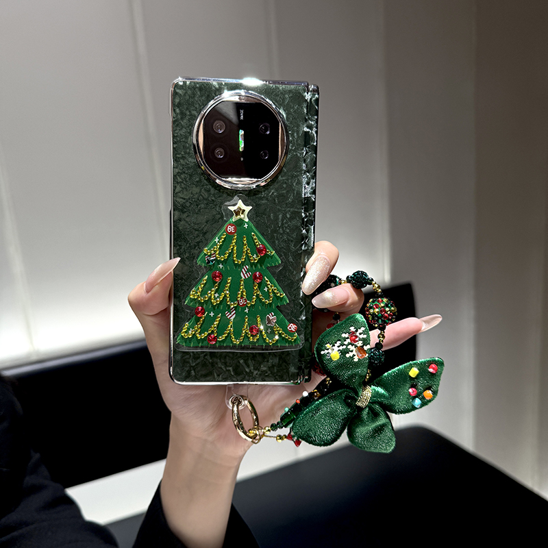 卡通创意支架适用华为matex7手机壳折叠屏电镀新款matax6典藏版外壳metex5套中轴保护高端皮纹metax3潮牌女款