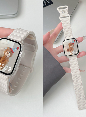 psnld适用于小米红米watch4/5表带创意红米6新款硅胶Redmi3/2/1代运动9pro小米手环8pro表带工字纹女生青春版