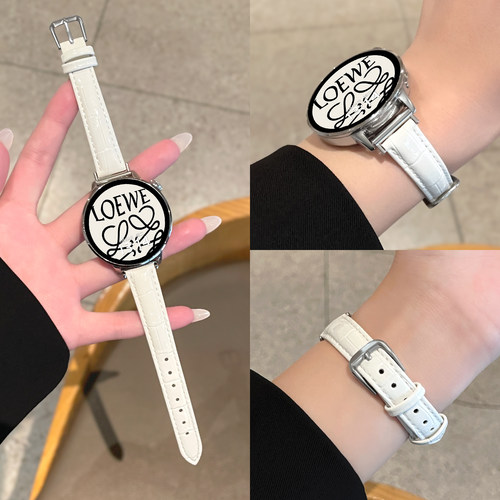 华为gt6表带真皮竹节纹psnld