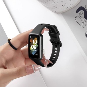 适用华为手环7/7NFC表带马卡龙色雾霾蓝华为荣耀智能手环7腕带纯色华为运动手环七替换表带新品创意女生psnld