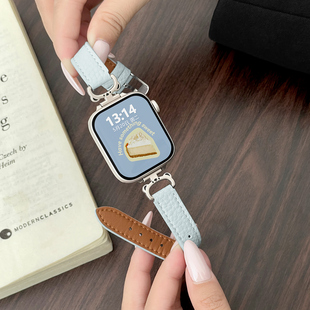 适用华为手表fit4手表带链星光小熊皮质荔枝纹华为watchfit3运动fit4pro智能腕带fit2女生new时尚 秋冬新款