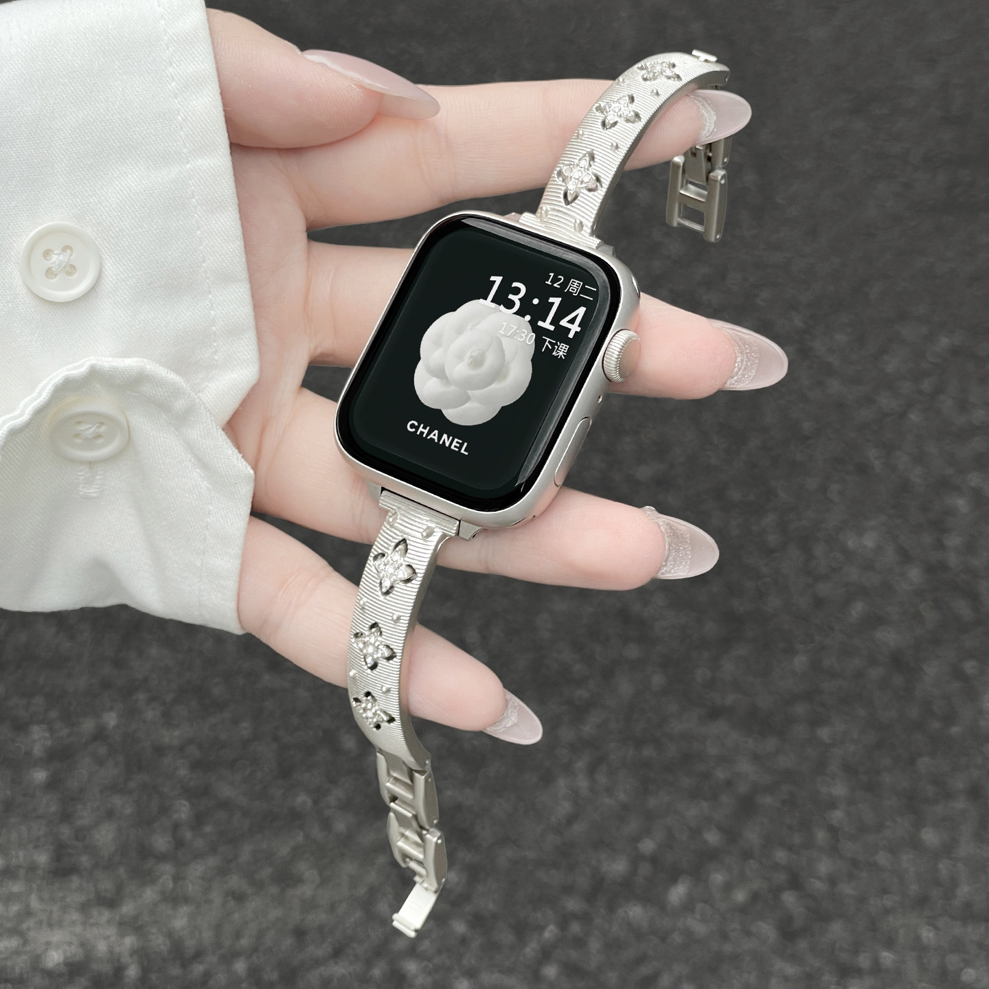 适用vivo wtach gt2表带金属布契拉提手镯iqoowatchgt2手表带链女士watch5运动腕带智能夏天高级感蓝牙版