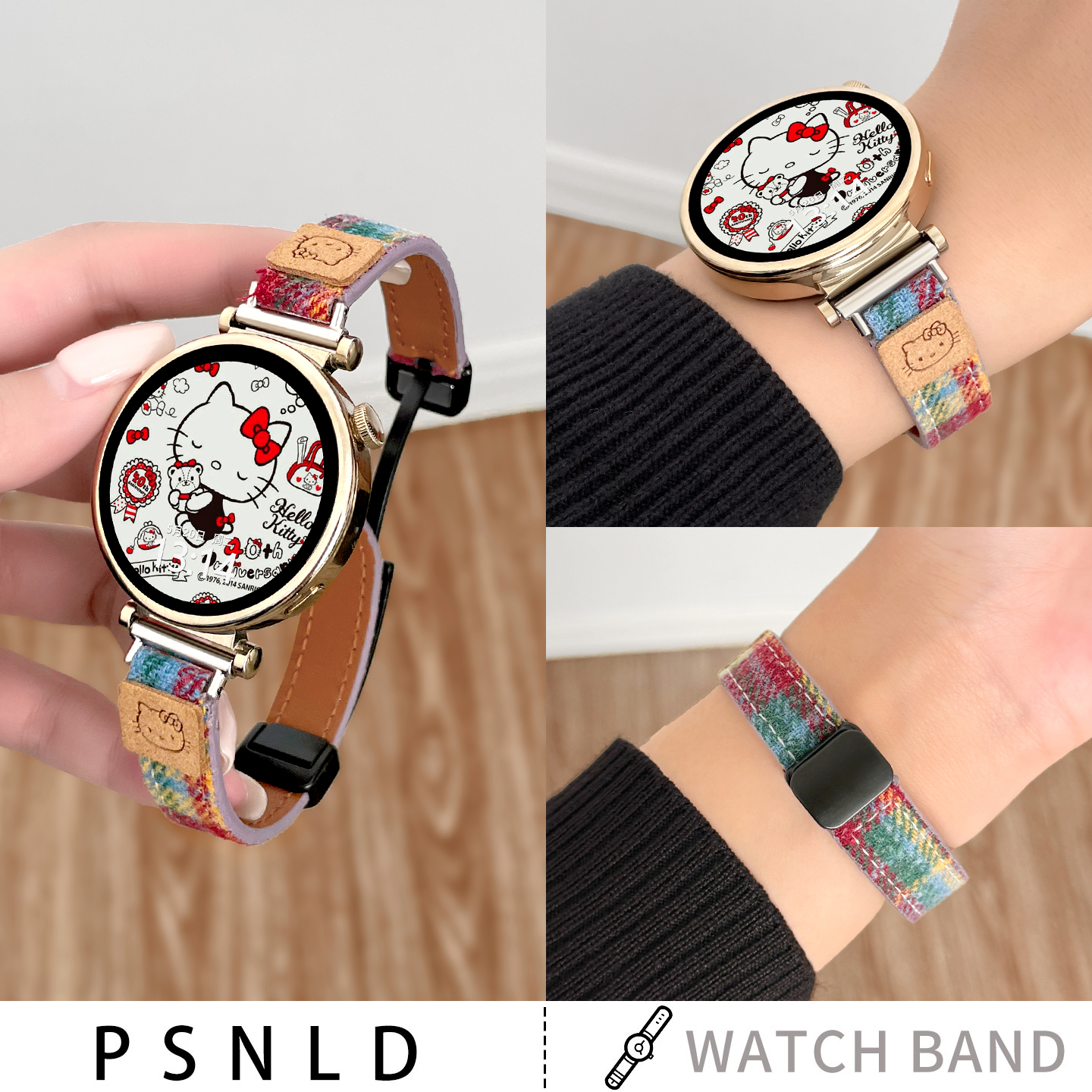 kt猫彩色皮质oppo表带psnld