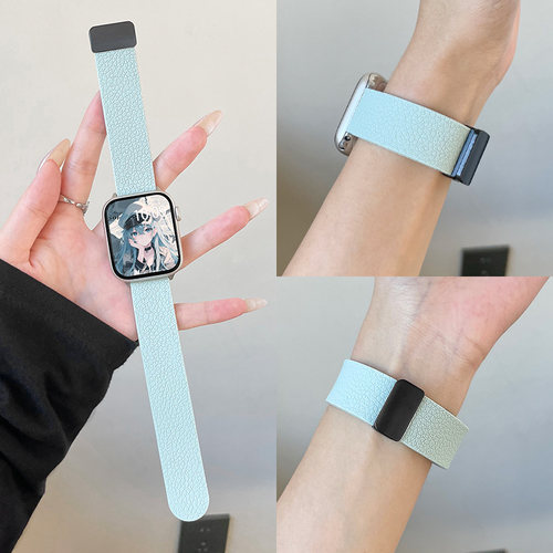psnld荔枝纹硅胶磁吸iwatch表带