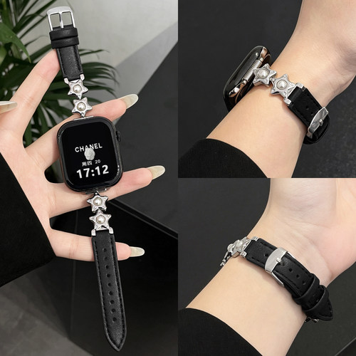 华为fit5表带韩系ins皮质psnld