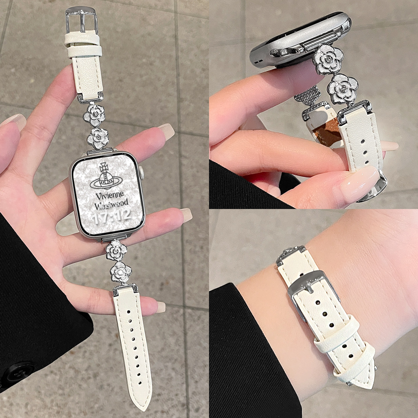 山茶花皮质小米红米表带psnld