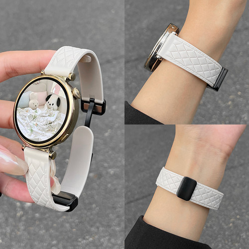 psnld华为GT5皮纹硅胶磁吸GT表带