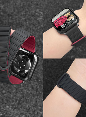 适用小米手环9pro手表带链8pro硅胶磁吸红米watch6/5表带夏天7pro高颜值redmiwatch4智能运动手表替换3/2表壳