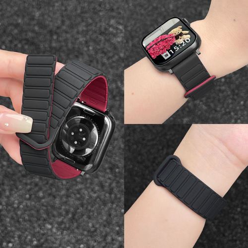 明星同款工字纹硅胶磁吸psnld