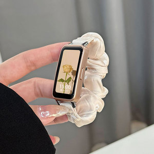 适用华为手环9/8/7表带6Pro腕带10荣耀9手环7/6手腕带watch fit2手表带发圈弹力带mini手环B7/B6/B3手环女生