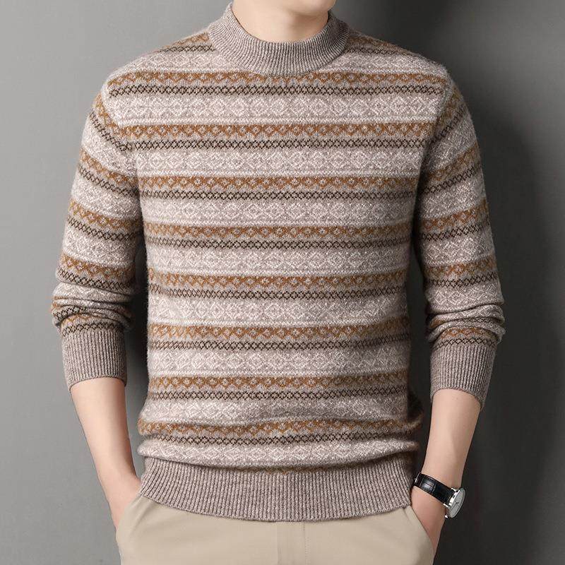 羊毛衫圆男花纹领厚衣冬6232-P新款套头商务休闲加针织打底衫羊毛,男装,羊绒套衫,淘宝优惠券,粉丝福利购,淘宝优惠卷