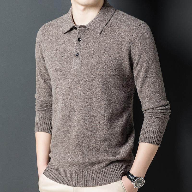 冬羊毛57602-YA季男士绒衫中老年休闲翻领爸加厚款纯色爸针织羊衫,男装,羊绒套衫,淘宝优惠券,粉丝福利购,淘宝优惠卷