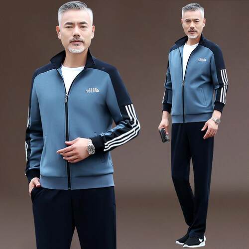 套中老年运套74883911装男秋季动宽松休闲运动男两件春秋大码服父