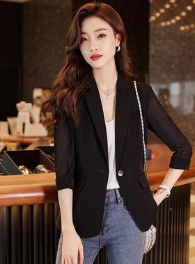 白色西装外套女薄新款春职业装款秋女LY8516范雪纺小个神子西服上