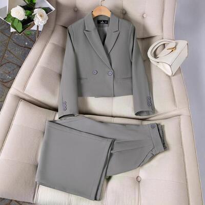 高级西装装春女秋冬季款时尚女神范阔套腿裤小个子气YLF-8027质西