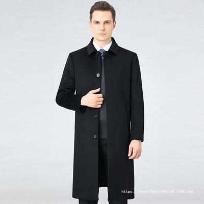 冬季新可款男士羊绒大衣套羽绒内胆拆8536-WT爸卸翻领外中老年爸