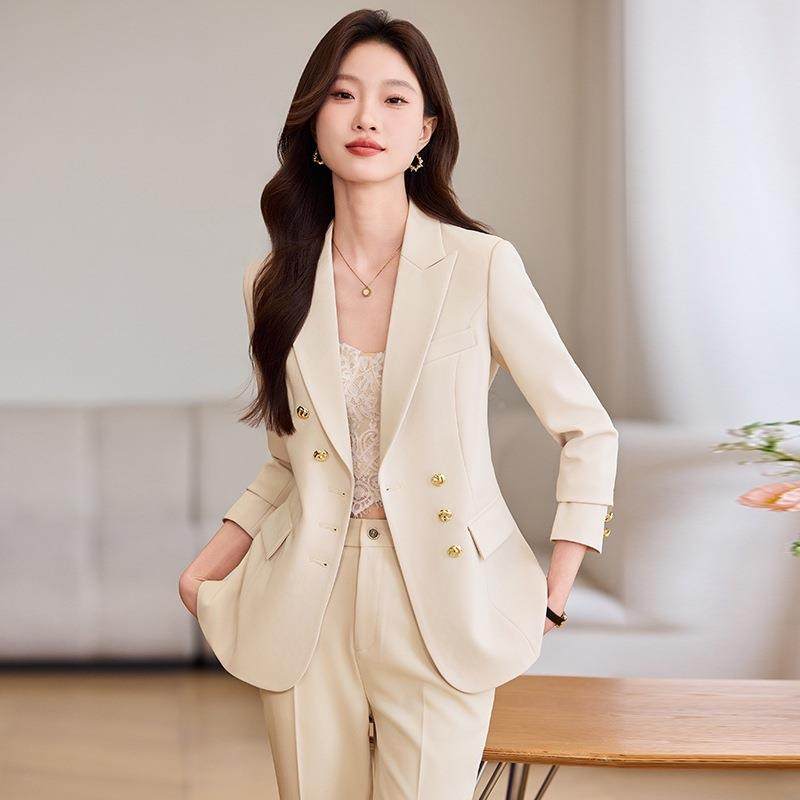 套粉色长袖小西装领外女子职业装春秋冬季裤两件装SYANG850时尚套,女装/女士精品,职业女裤套装,淘宝优惠券,粉丝福利购,淘宝优惠卷