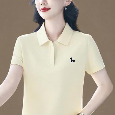 基础款袖恤女夏季104-616宽显瘦柔透气百软搭简约半袖短打松底衫