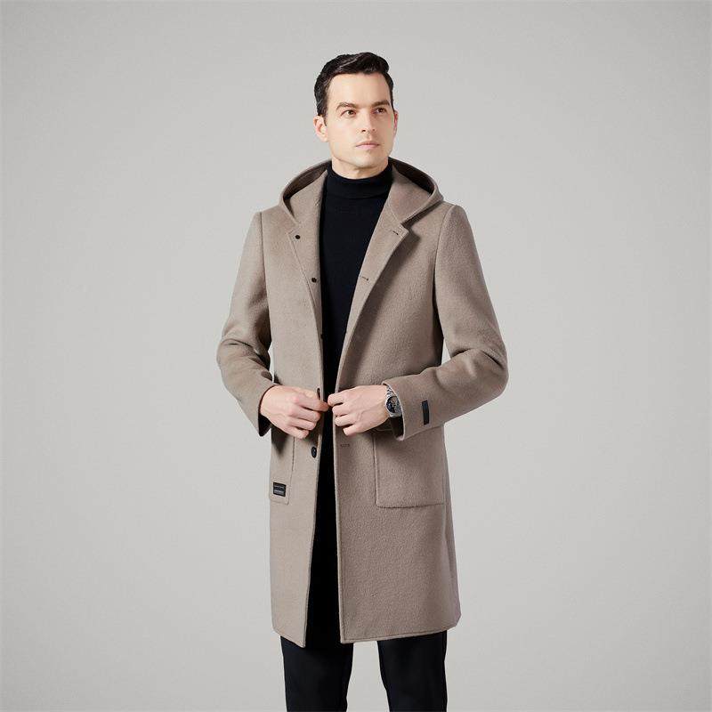 高档男年士羊大衣新款兔毛内胆2791-C毛保暖中爸爸纯连帽中长款外,男装,毛呢大衣,淘宝优惠券,粉丝福利购,淘宝优惠卷