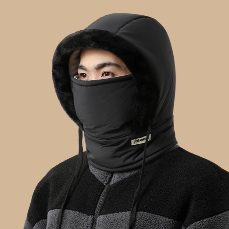 冬季保暖雷锋帽子男女护耳加绒加厚防寒面罩围脖一体帽防风骑行帽
