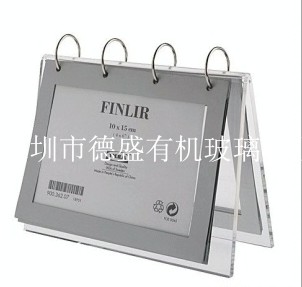 亚克力翻页台牌台卡桌签 活页菜单牌餐牌V型三角展示牌相册台历架