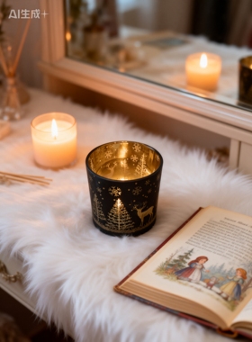 圣诞节日礼品气氛布置香薰蜡烛点火亮灯光感蜡烛闺蜜生日礼物