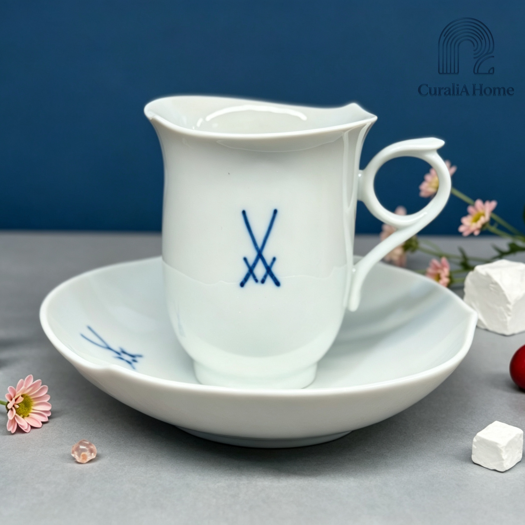 梅森钴蓝双剑高端咖啡杯