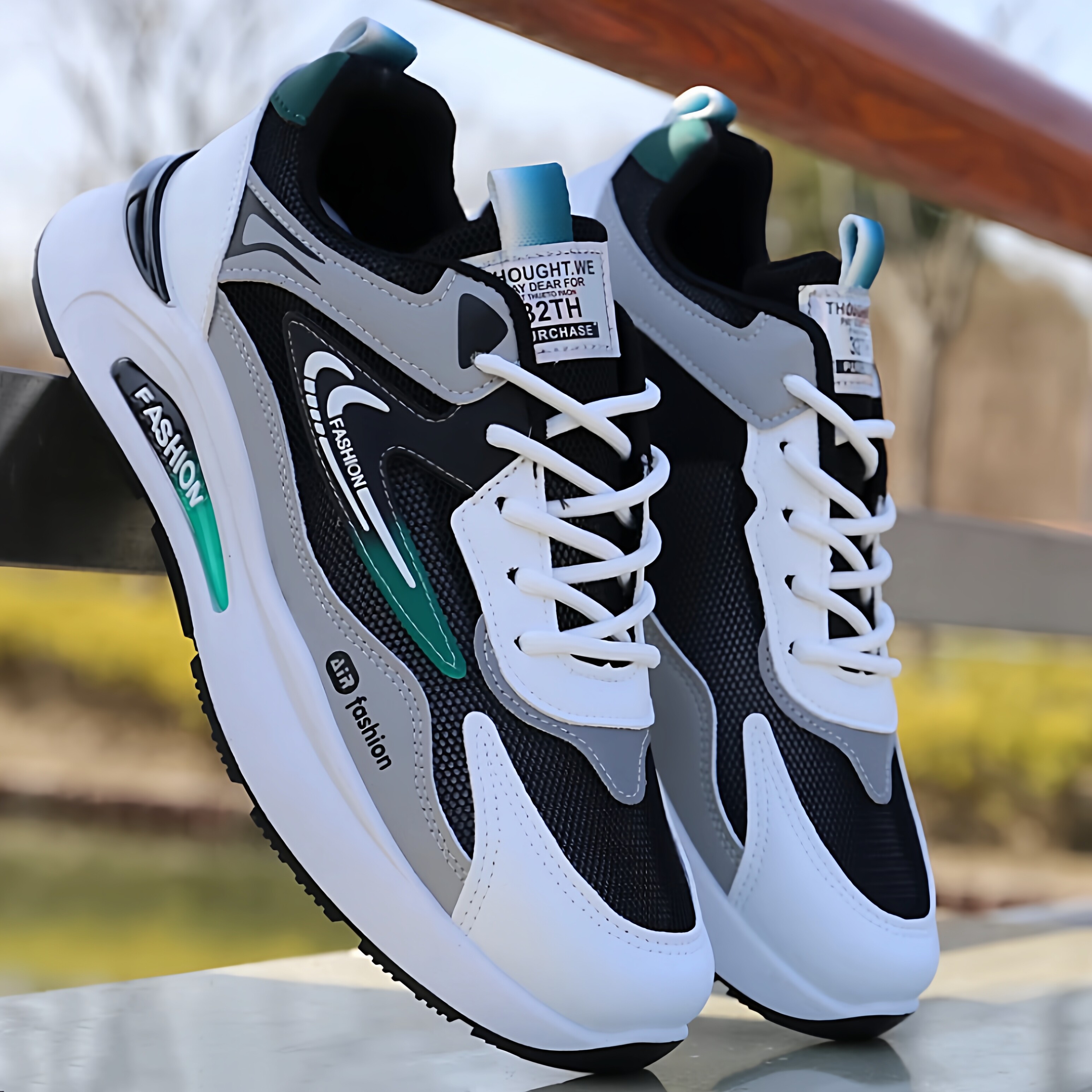 乔舟运动鞋老爹鞋子男防滑耐磨跑步鞋网面防水运动鞋百搭男休闲鞋