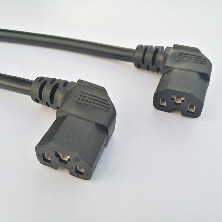 电动车品字充电插口通用型电源插头动力电池输出连接线纯铜芯接头