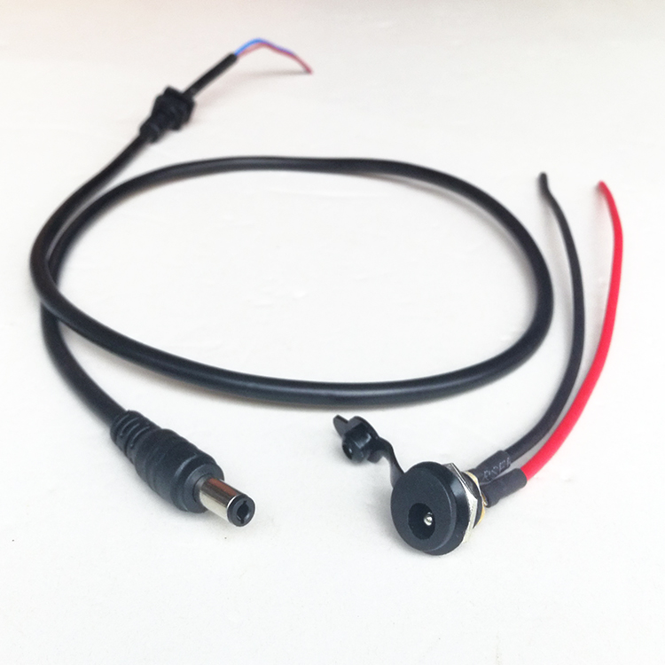 3648V锂电池电动车充电器连接输出线充电接头圆孔插口插头连接线