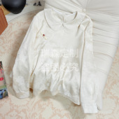 中式 T恤 娃娃领长袖 977 提花衬衫 打底衫 胸围102 衣长60