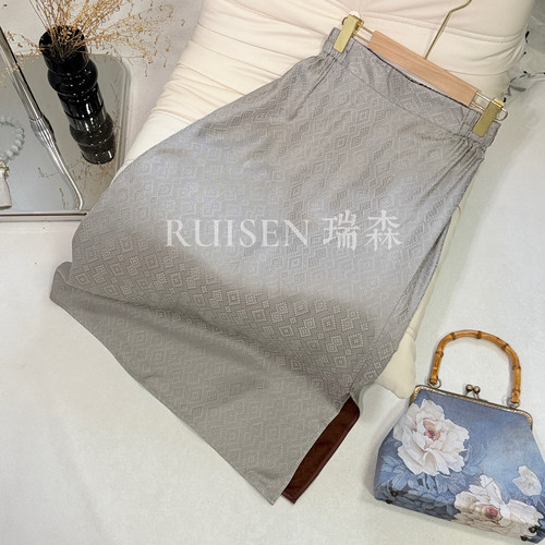 2609 重磅老料绞萝半身裙百搭气质夏季薄款