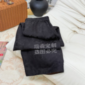 943 长98 裤 双面双穿四经绞萝纯色老料直筒裤 腰围68