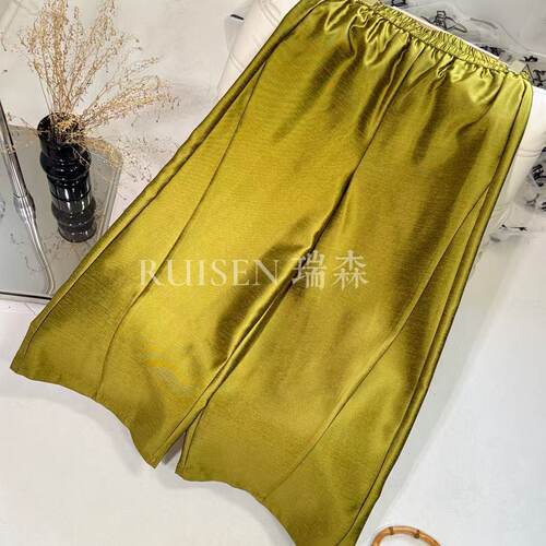 679 经典百搭纯色松紧腰丝毛裤春秋休闲裤