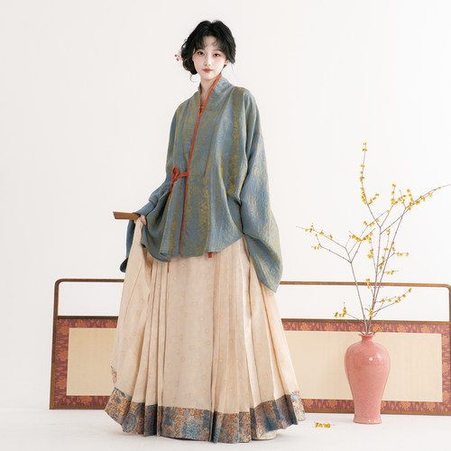 芷蘅间 光碎满衣 原创国风新中式汉服女装春秋日常通勤马面裙套装