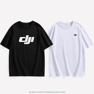 摄影师航拍摄影摄像工作衣服 圆领纯棉T恤夏季 大疆DJI男女同款 短袖