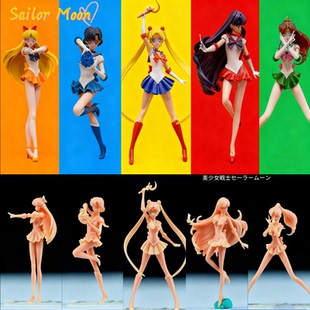 美少女战士系列水兵月二次元日漫人物1/64比例GK手办涂装微缩白模
