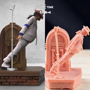 迈克尔杰克逊人物仿真沙盘迷你树脂涂装练装明星模型手办微缩白模