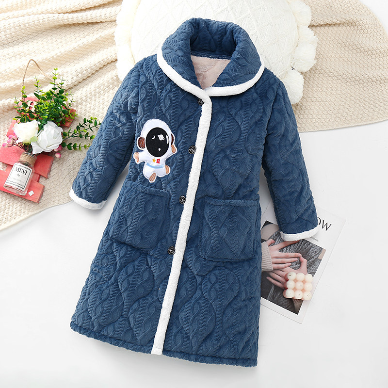 冬季新款儿童睡袍三层夹棉加绒加厚款大女孩男童牛奶绒保暖家居袍,童装/婴儿装/亲子装,家居袍/睡袍,淘宝优惠券,粉丝福利购,淘宝优惠卷