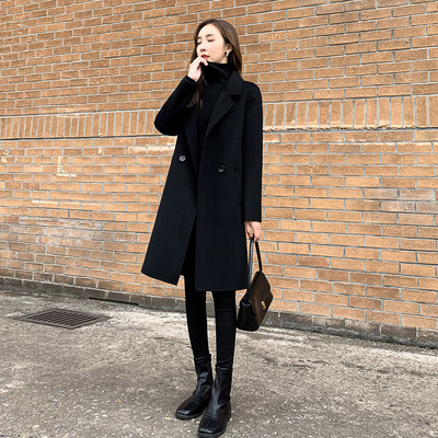 双面羊绒大衣女2025新款高端小个子修身显瘦羊毛大衣呢外套女