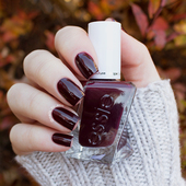 美国essie扭扭瓶指甲油微光疗371 model clicks黑樱桃车厘子免烤